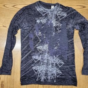 Mens Long Sleeve Graphic Shirt